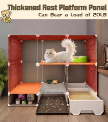 SNAAT cat cage storage top doubles as a convenient shelf for essentials