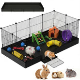 SNAAT guinea pig cage with waterproof liner for long-lasting use.
