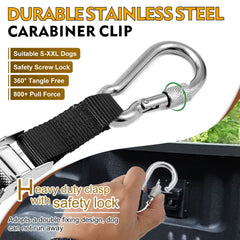 Snagle Paw 360-degree swivel buckle close-up prevents tangling and eases movement.