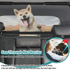Snagle Paw 46-inch width barrier in use shows cargo area division and pet containment