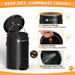 Snagle Paw carbon filter provides odor control for outdoor cleanup.