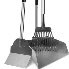 Snagle Paw pooper scooper with adjustable long handle for easy pickup on walks.