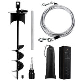 Snagle Paw lock-cap stake with 20ft cable secures dogs safely outdoors.