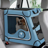 Snagle Paw portable car crate with metal frame provides stable travel