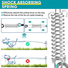 Snagle Paw shock-absorbing spring reduces jerk during quick lunges.