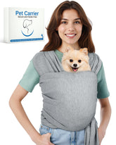 snqqmtt dog sling front carrier offers hands-free chest carry for small pets