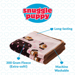 Snuggle Puppy blanket machine washable for easy cleaning and shared sofas.
