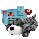 Snuggle Puppy heartbeat toy for large Dane, real pulse soothing crate time.