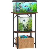 Snughome 10-Gallon Aquarium Stand front view shows sturdy tank support.