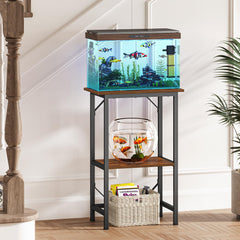 Snughome 10-Gallon Aquarium Stand middle shelf with ample space.