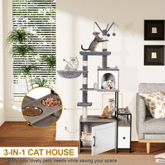 Snughome cat tree top platform offers a high perch for observation and play.