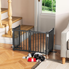 Snughome Short Dog Gate on stairs demonstrates versatile placement.