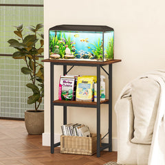 Snughome fish tank stand side view highlighting durable frame
