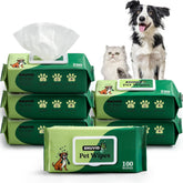 Snuvid dog wipes unscented for gentle paws and fur cleaning on sensitive skin.
