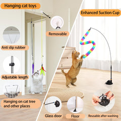 Soarer door clip toy attached to a door frame for interactive play