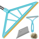 SOCCSO Carpet Rake with 55-inch handle for easy pet hair removal on carpets