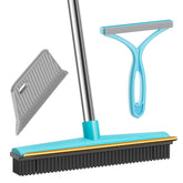 SOCCSO carpet rake removing pet hair from carpet surfaces with long reach