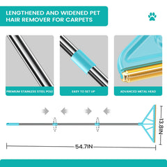 SOCCSO multi-function pet hair remover with soft brush for versatile cleaning