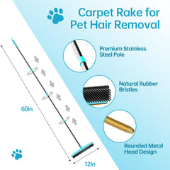 SOCCSO rubber bristles attract pet hair from surfaces