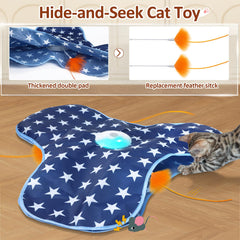 Sofolor motion-activated sensor triggers spontaneous play when your cat approaches.