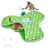 Sofolor interactive cat toy with moving feather for active indoor play.