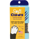 Soft Claws XX-Large nail caps on dog's paw provide extra grip on slippery floors