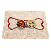 Soggy Doggy Slopmat under bowls keeps floors dry and clean.
