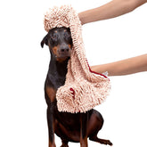 Soggy Doggy Super Shammy towel demonstrates high absorbency for quick dog drying.