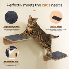 SOJILET wooden ladder enhances safe vertical exploration for curious felines.
