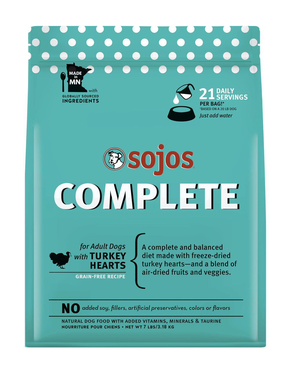 Sojos Complete turkey recipe hydration: easy soak for fresh, grain-free meals.