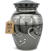 Solace Forever medium pet urn with paw-print memorial for pets up to 55 lbs.