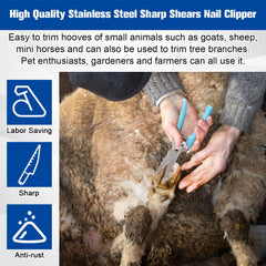 Solaradgy goat hoof trimmer kit gloves enable comfortable use for beginners