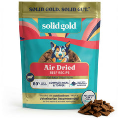 Solid Gold air dried toppers with real beef boost flavor and protein