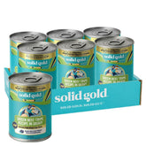 Solid Gold Beef Tripe wet dog food cans showing a savory balanced meal for digestion.