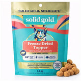 Solid Gold freeze-dried dog food beef-pumpkin bites for a protein-rich meal topper.