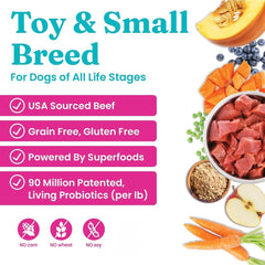 Solid Gold Mighty Mini grain-free recipe supports sensitive small dogs.