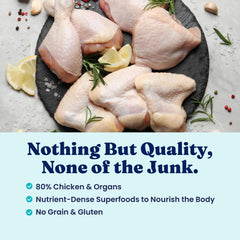 Solid Gold real chicken protein boosts meat flavor and protein in meals.