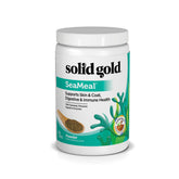 Solid Gold SeaMeal powder jar for daily pet wellness.