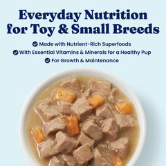 Solid Gold small-breed wet food with probiotic ingredients to support digestion.