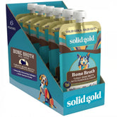 Solid Gold turkey bone broth pour-over topper enhances kibble flavor and moisture
