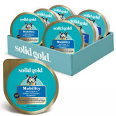Solid Gold beef-sweet-potato wet dog food topper close-up highlights joint-support nutrition.