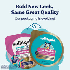 Solid Gold NutrientBoost blend supports skin, digestion, and immune health in dogs.