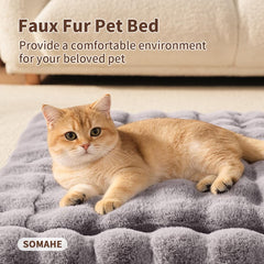 SOMAHE cat bed mat measures 23x15 inches for versatile spaces.