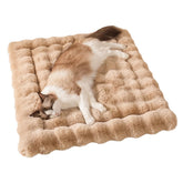 SOMAHE cat bed mat plush fur texture supports kneading comfort on chilly evenings.