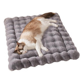 SOMAHE cat bed mat shows soft plush faux fur texture inviting kneading.