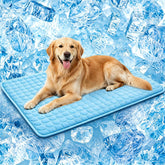 SOMOYA cooling mat for dogs in blue provides cooling relief on hot days.