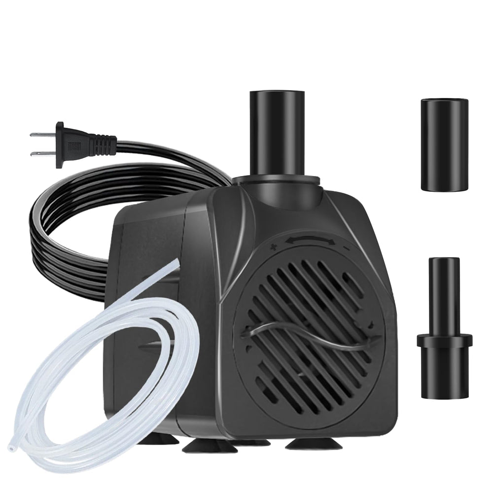 SongLong 160GPH submersible pump compact design for discreet placement in fountains.