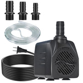 SongLong 400GPH submersible pump front view for compact placement in tanks.