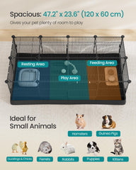 SONGMICS 20 panel playpen offers flexible pet layouts
