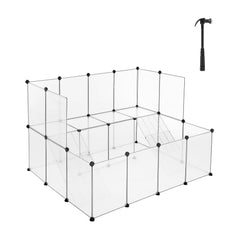 SONGMICS guinea pig playpen with dense ramp for spacious floor time